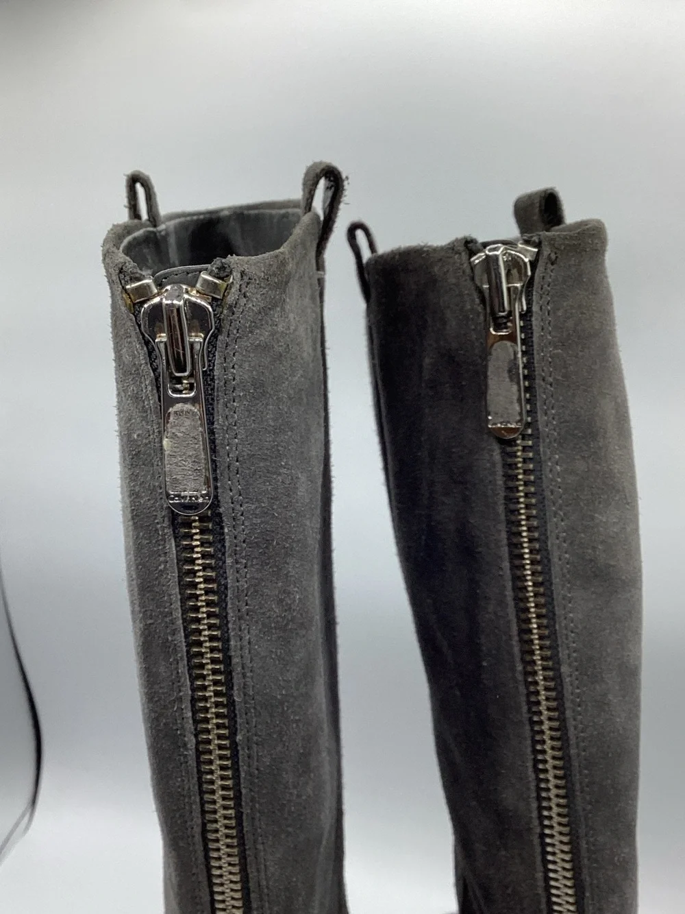 Calvin Klein Haydee Women's Tall Suede Boots in Dark Gray